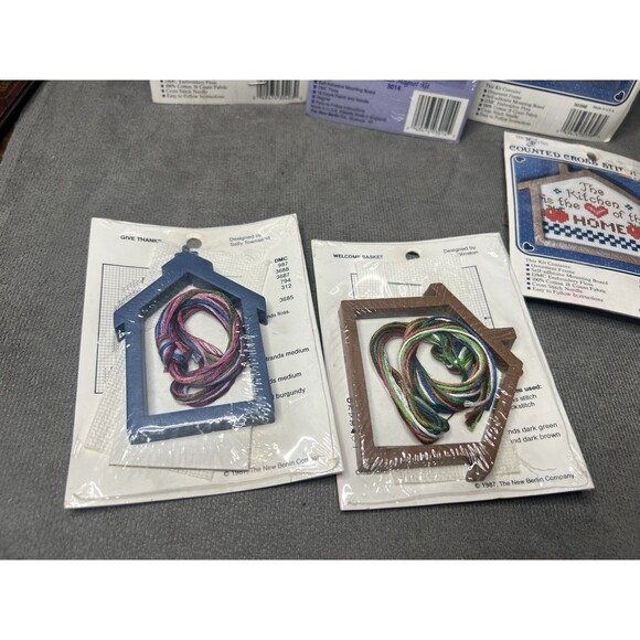 New Berlin Counted Cross Stitch Kit Lot of 6 Crafts Duck Swan House Frames - Picture 3 of 7